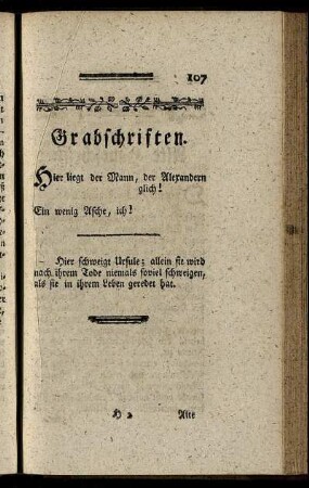 Grabschriften.