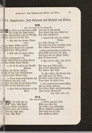 VI. Epiphanien: Jesu Lehramt und Wandel auf Erden
