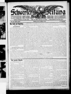 Schwerter Zeitung : Heimatblatt für die Stadt Schwerte und die Ämter Westhofen und Ergste : einzige in Schwerte gedruckte Zeitung