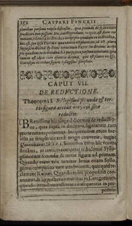 Caput VII. De Reductione