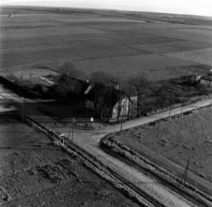 Hof von Familie Eggers (Alte Landstraße 55): Luftbild: davor Einmündung Meilsdorfer Damm