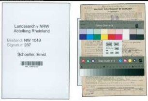 Entnazifizierung Ernst Schoeller , geb. 25.02.1889 (Kaufmann)