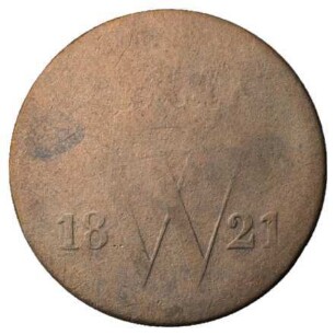 Fundmünze, 1 Cent, 1821