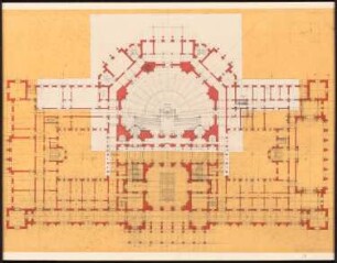 Reichstag, Berlin Erster Wettbewerb: Grundriss