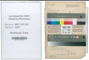 Entnazifizierung Ernst Brodowski , geb. 05.07.1901 (Polizist)