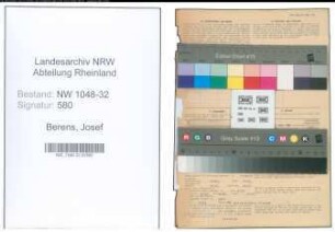 Entnazifizierung Josef Berens , geb. 08.02.1904 (Beamter)