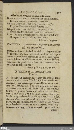 CCCCXXXVI. De Protarcho Philosopho ex 2. lib. Aristot. [...]