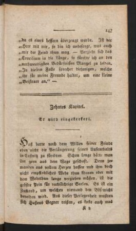 Zehntes Kapitel. Er wird eingekerkert.