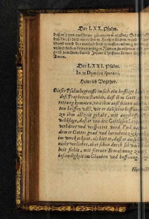 Der LXXI. Psalm.