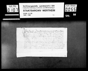 Paul Burgmeister bekennt, dass ihm Graf Wolfgang zu Löwenstein (Lowenstein) Herr zu Scharfeneck (Scharpfeneekh), einen Teil des Zehnten zu Ilbesheim (Jlvissheim) bei Alzey verliehen hat.