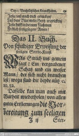 Das II. Buch. Von schuldiger Erweisung der seeligen Sterbe-Kunst