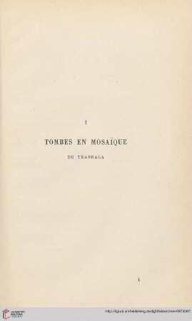 I. Tombes en Mosaïque de Thabraca