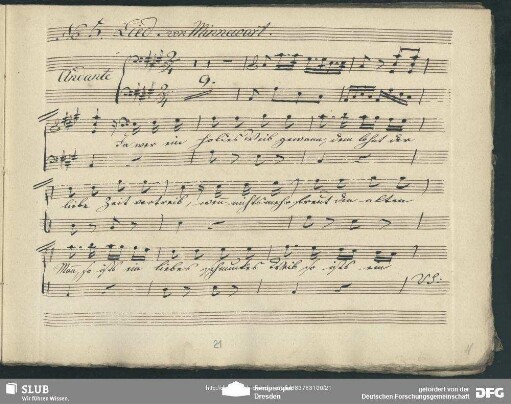 No. 5 Lied: "Ja wer ein holdes Weib gewann"