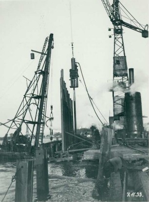 Fähranlage und Bollwerk, Swinemünde (Ostswine), 1933