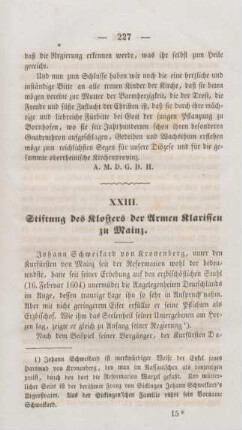 227-234 Stiftung des Klosters der Armen Klarissen zu Mainz