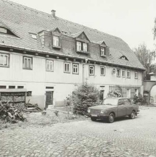 Dresden-Mockritz, Altmockritz 12. Bauernhof (1808, 1925). Wohnstallhaus