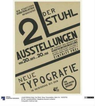 Der Stuhl. Neue Typographie