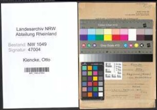 Entnazifizierung Otto Kiencke , geb. 04.05.1906 (Lehrer)
