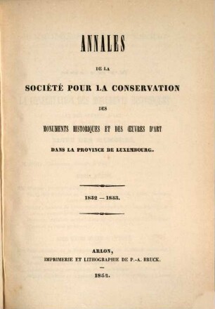 Annales. 1852/53 (1854)