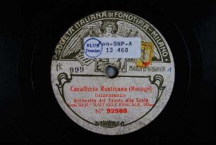 Cavalleria rusticana : Intermezzo / (Mascagni)