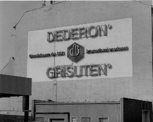 Leuchtwerbung für Dederon/Grisuten (Kunststoffasern) aus Guben, Guben