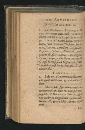 XII. Articulum. Et vitam aeternam.