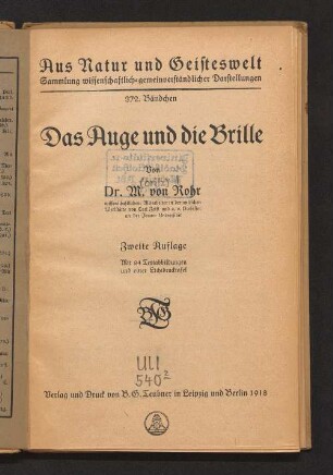Das Auge und die Brille
