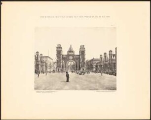 Festschmuck der Stadt Berlin auf dem Pariser Platz im Mai 1900: Ansicht