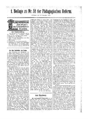 Zur Kunsterziehung : 1. Beilage zu Nr. 51 der Pädagogischen Reform