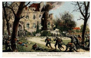 Serie Nr. 58/6: Westl. Kriegsschaupl.: Erfolgreiche Kämpfe bei Ypern. Die Erstürmung des Schloßparkes von Herenthage.