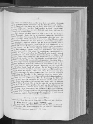 Sitzung am 16. Januar 1912.