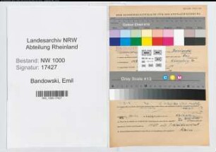 Entnazifizierung Emil Bandowski, geb. 19.03.1902 (Telegrafenwerkmeister)