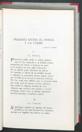 Diálogo entre el poeta y la tarde