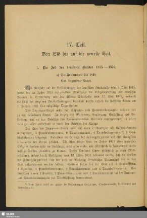 IV. Teil. Von 1815 bis auf die neueste Zeit