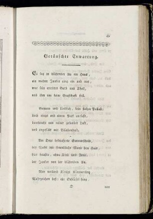 Getäuschte Erwartung.