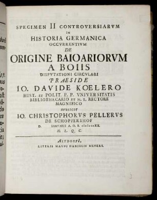 2: De Origine Baioariorvm A Boiis