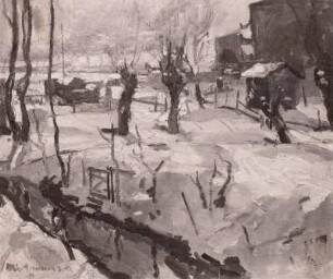 Winterlandschaft (Gärten im Schnee)