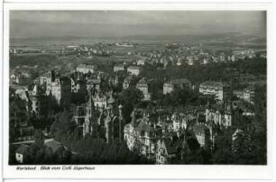Karlsbad. Blick vom Café Jägerhaus