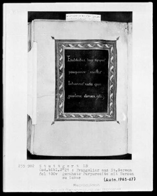 Prachtevangeliar aus Sankt Gereon — Initiale, Folio 100 recto