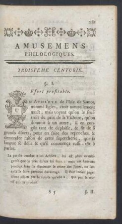 Troisième centurie.