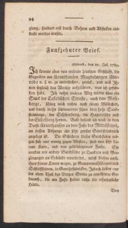 Fünfzehnter Brief.