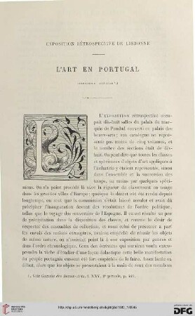 2. Pér. 25.1882: L' art en Portugal, 2 : exposition rétrospective de Lisbonne