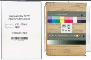 Entnazifizierung Karl Vollbach , geb. 02.10.1891 (Stadtinspektor)