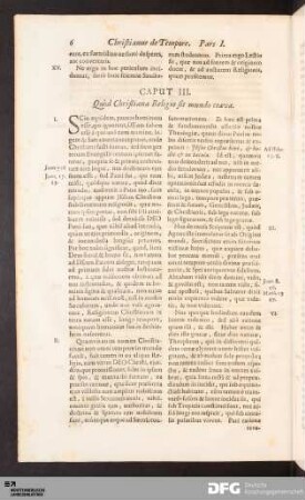 Caput III. Quòd Christiana Religio sit mundo coæva.