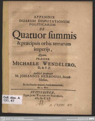 [3]: Appendix duarum disputationum politicarum