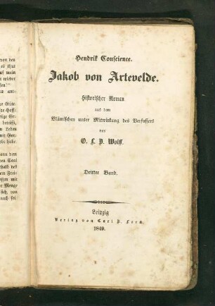 3: Jakob von Artevelde : historischer Roman