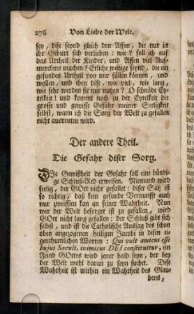 276-283, 2. Die Gefahr diser Sorg; Beschluß