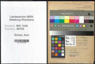 Entnazifizierung Kurt Schulz , geb. 05.05.1896 (Beamter)