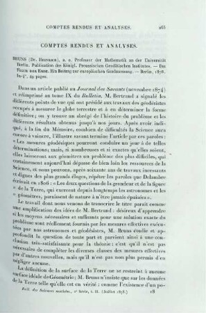 Comptes Rendus et Analyses.