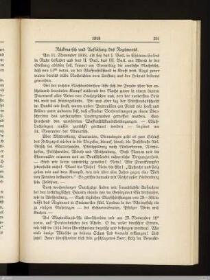 Rückmarsch und Auflösung des Regiments